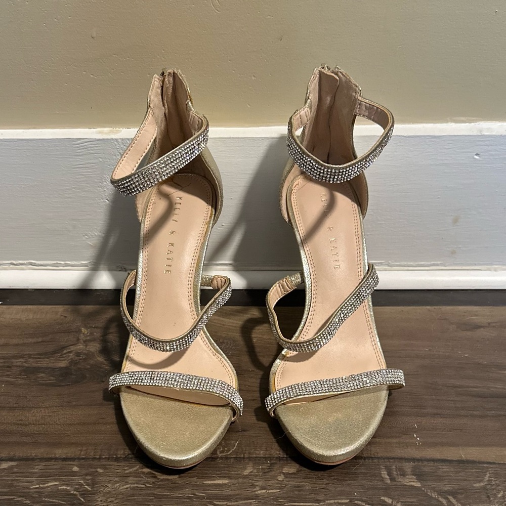 Sparkling champagne heels